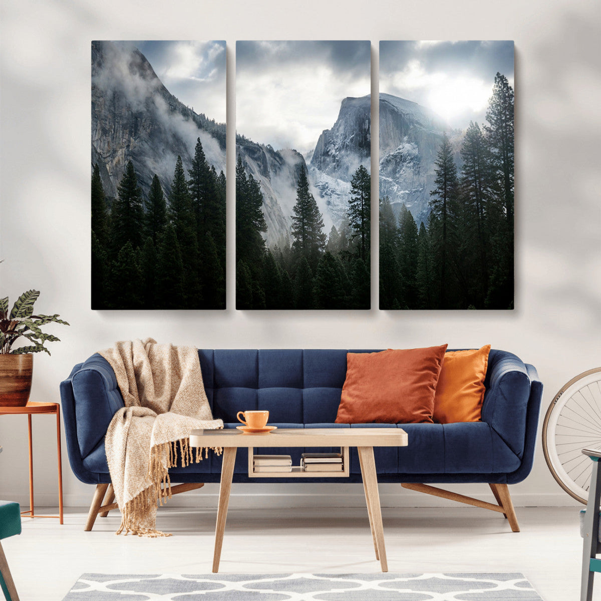 Yosemite National Park El Capitan Foggy Mountain Wall Art |