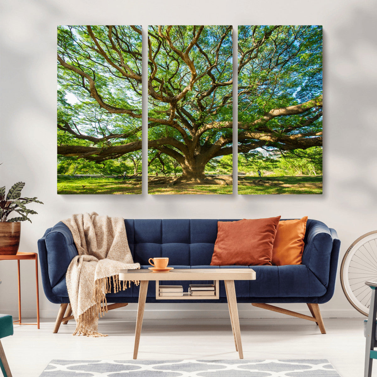 Majestic Oak Tree Wall Art – Serene Nature Canvas Print with