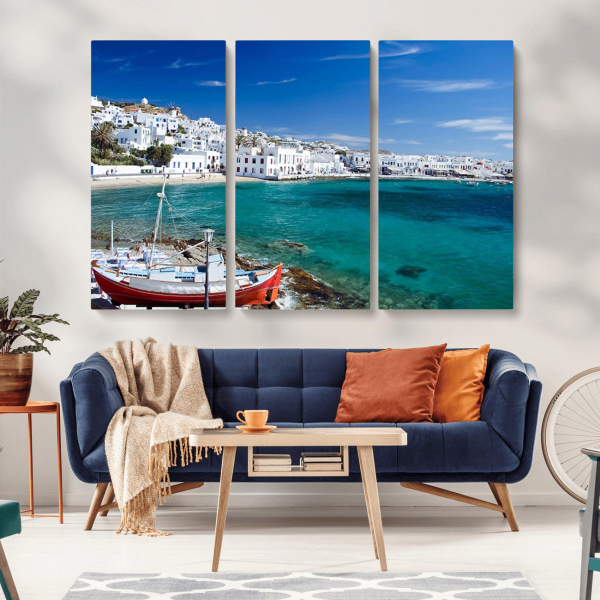 Santorini Wall Art Canvas Print