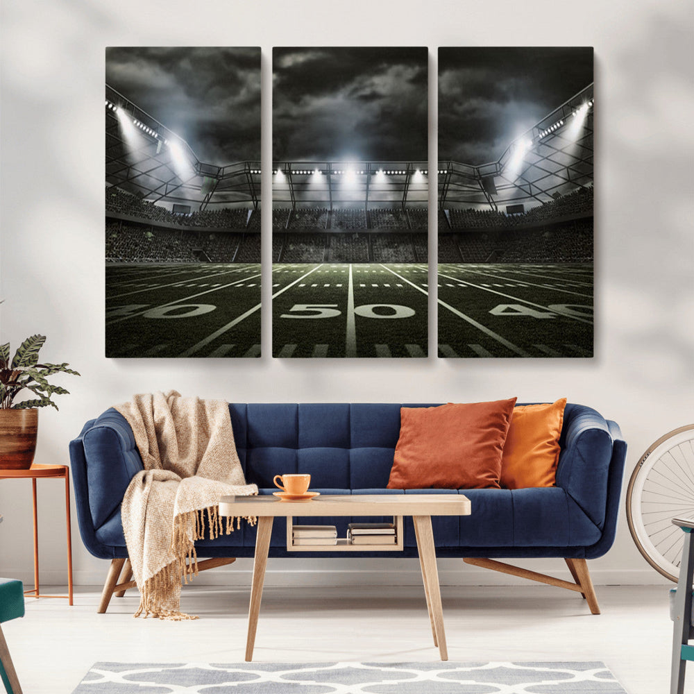 American Football Stadium Wall Art Canvas Print, Stadium