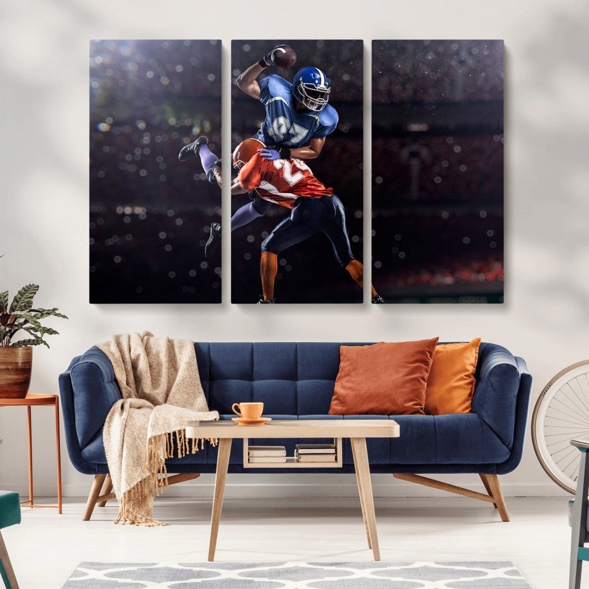 American Football Wall Art Canvas Print, Stadium Sport Wall