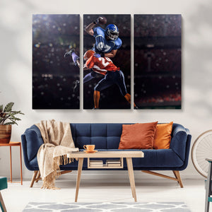 American Football Wall Art Canvas Print, Stadium Sport Wall
