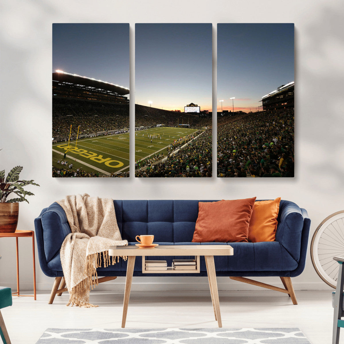 Oregon Ducks Football Team Print - Eugene Autzen Stadium