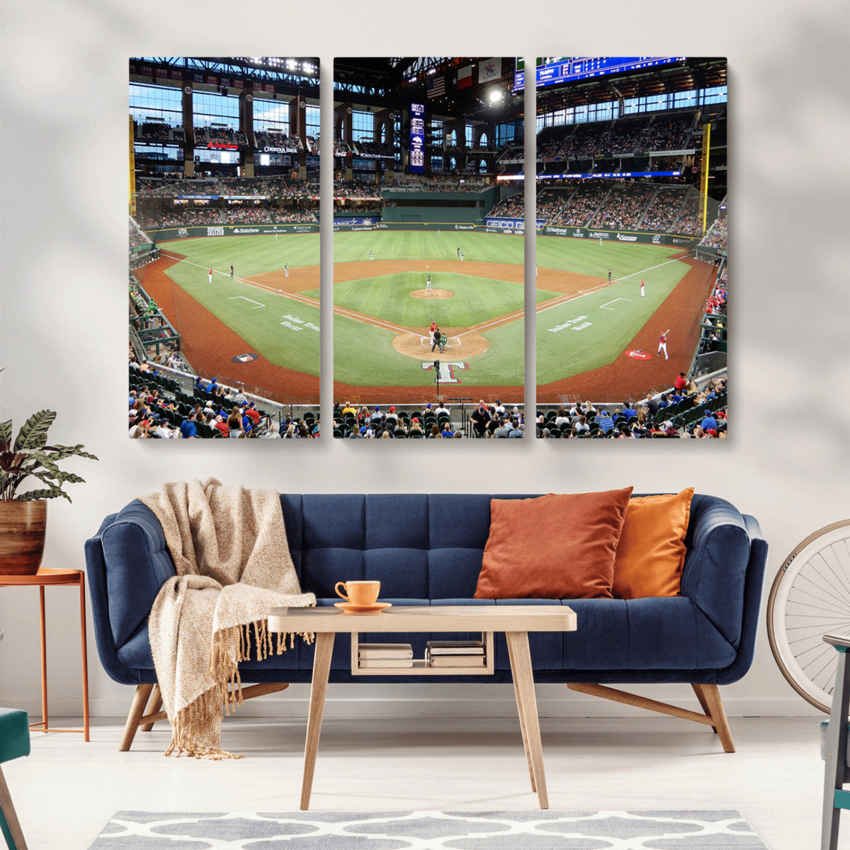 Texas Rangers Baseball Team Print - Arlington Globe Life