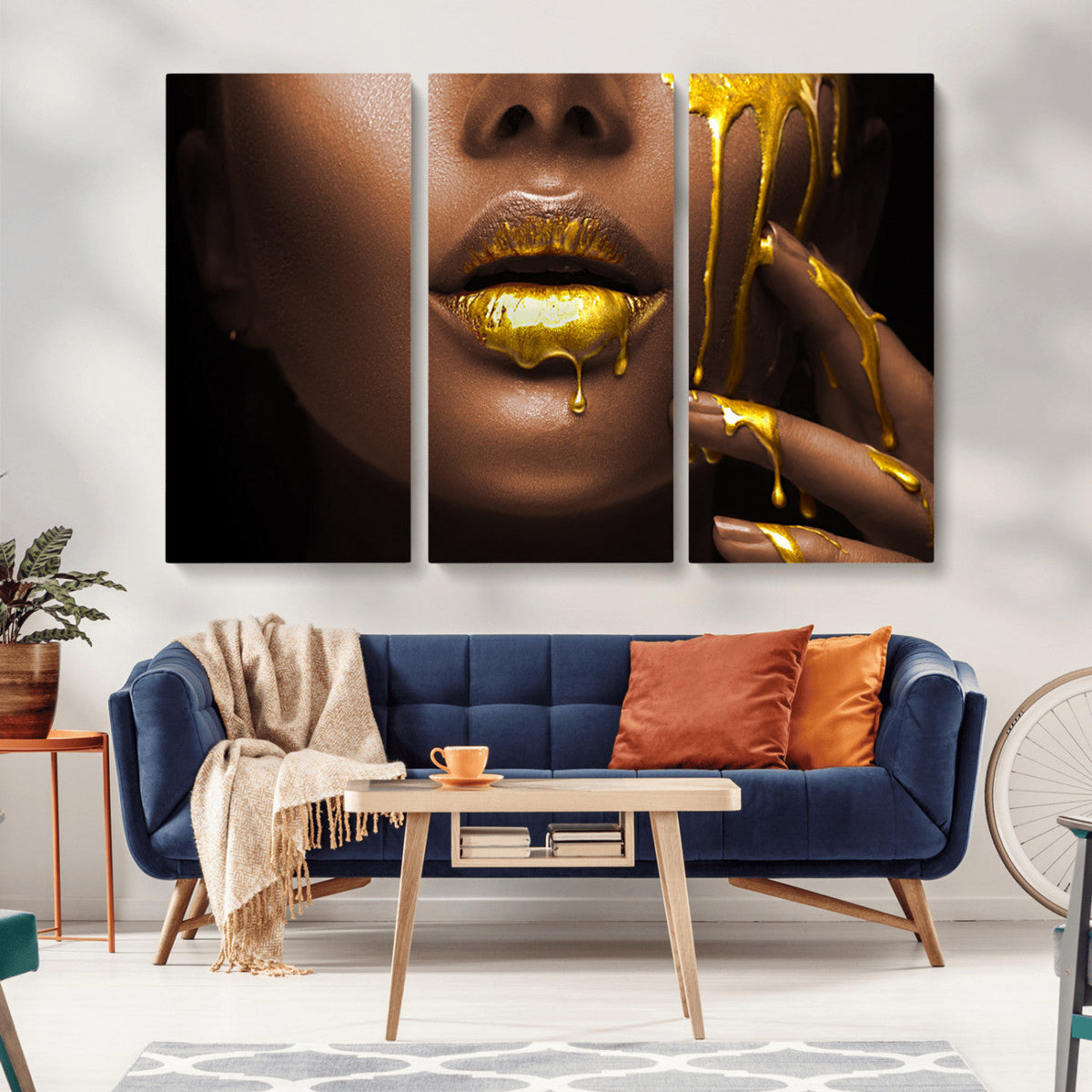 African American Art Black Woman Canvas Print, African Wall