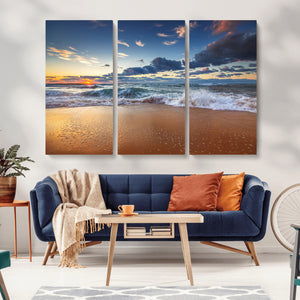 Beach Canvas Wall Art - Coastal Seascape Print for Living