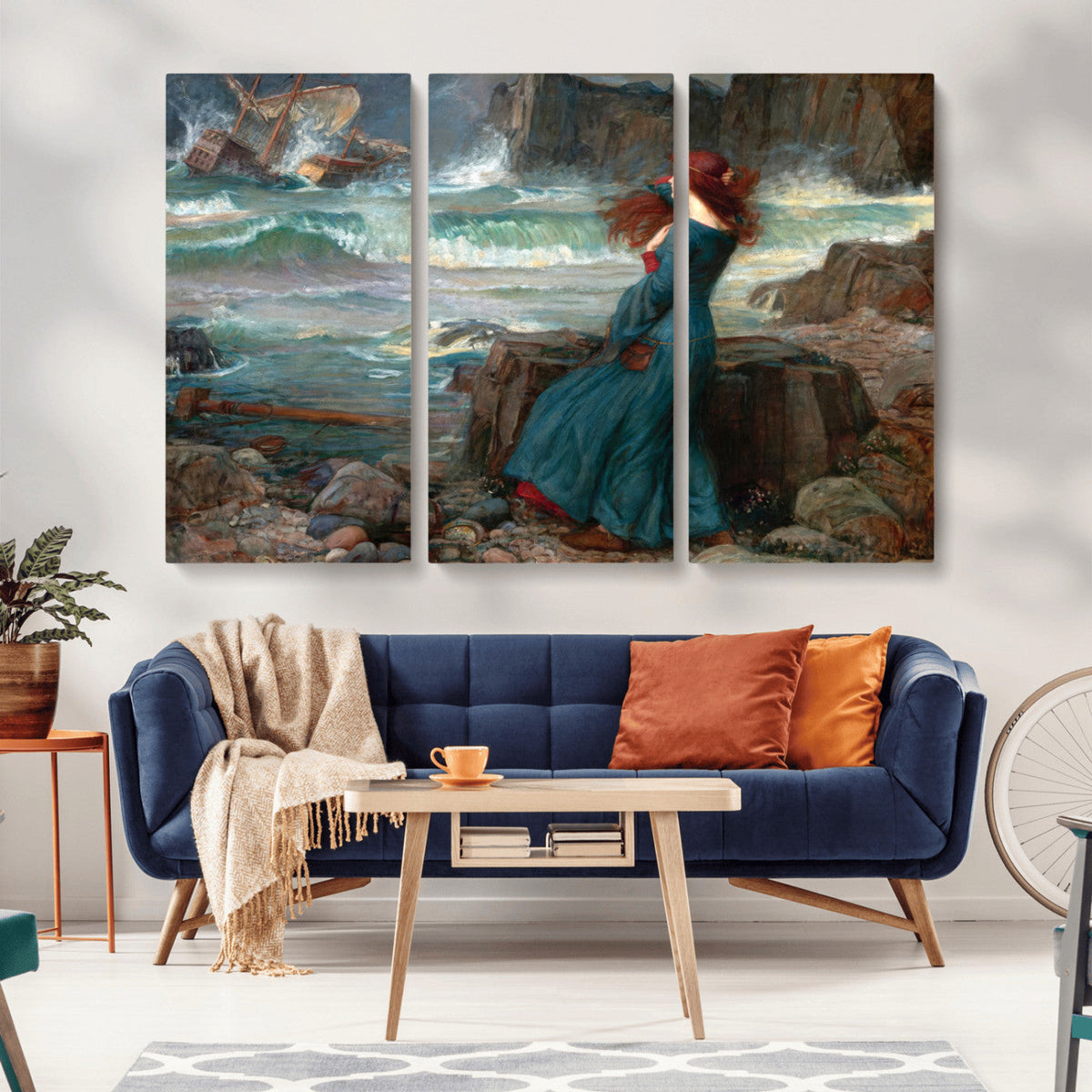 Miranda by the Shore Wall Art Canvas Print – Tempest Scene