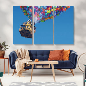 Carl Fredricksen, Up Movie Wall Art, Balloons Wall Art, Air