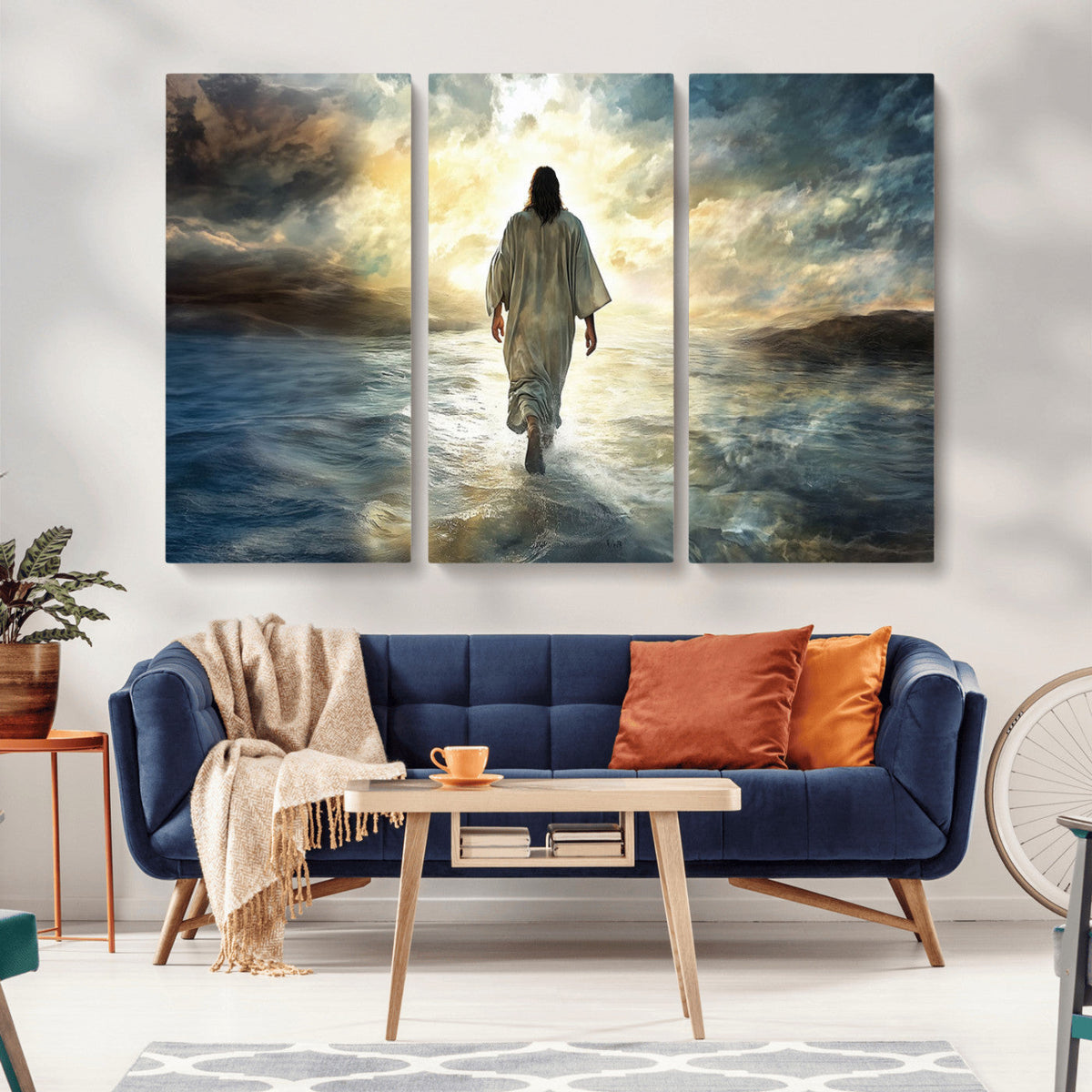 Jesus Walking on Water Wall Art | Canvas Print | Ready to