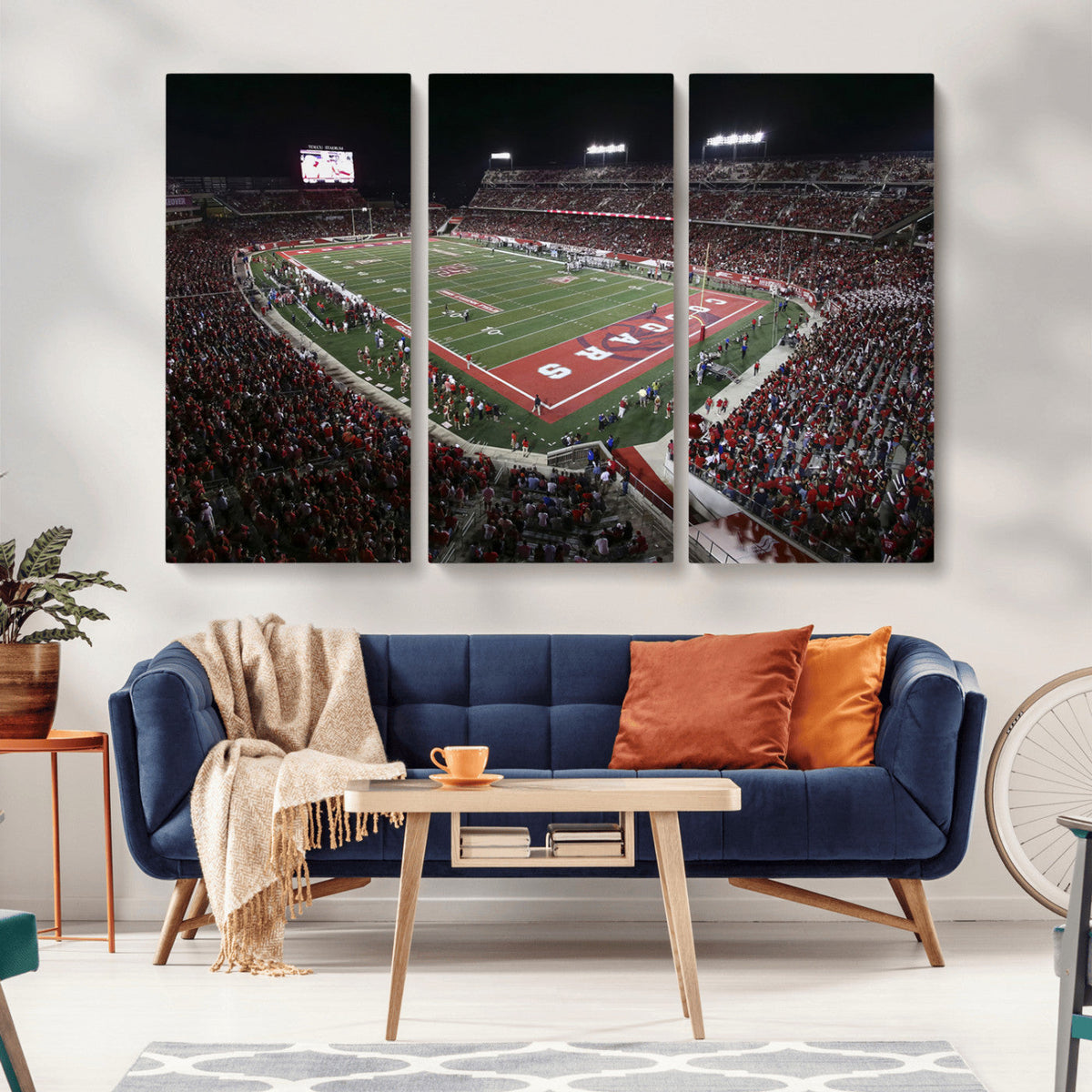 Houston Cougars Football Team Print - Houston TDECU Stadium