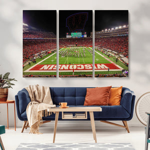 Wisconsin Badgers Football Team Print Canvas- Madison Camp