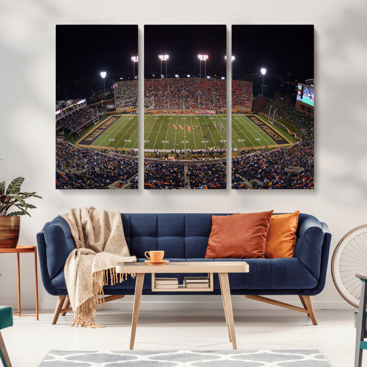 Demon Deacons Print Canvas, Football Team Print -