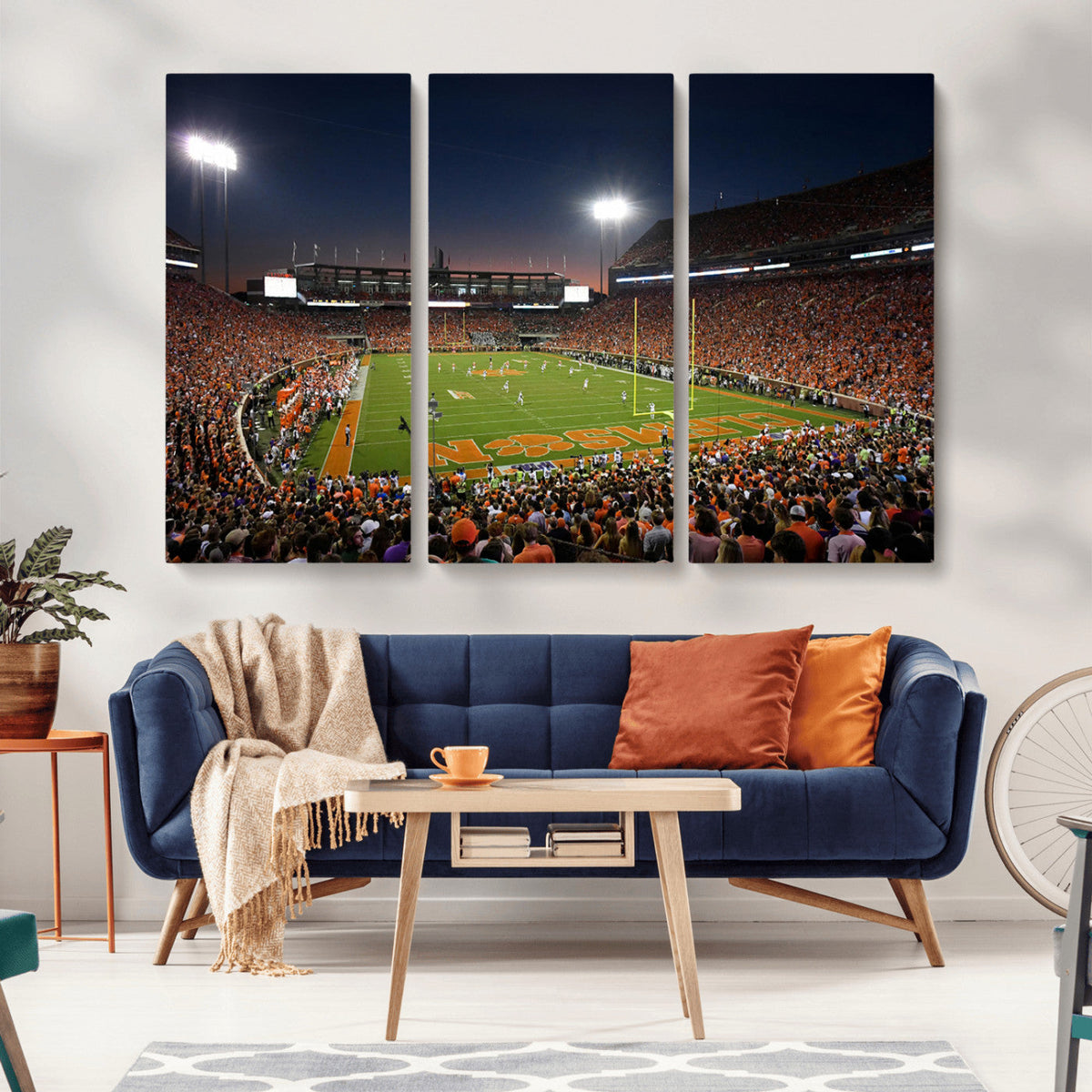Clemson University Tigers Art Print, Football Team Print -