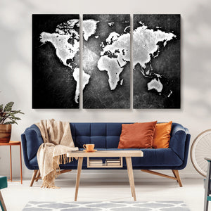World Map Wall Art Canvas Print – Framed Wall Art for
