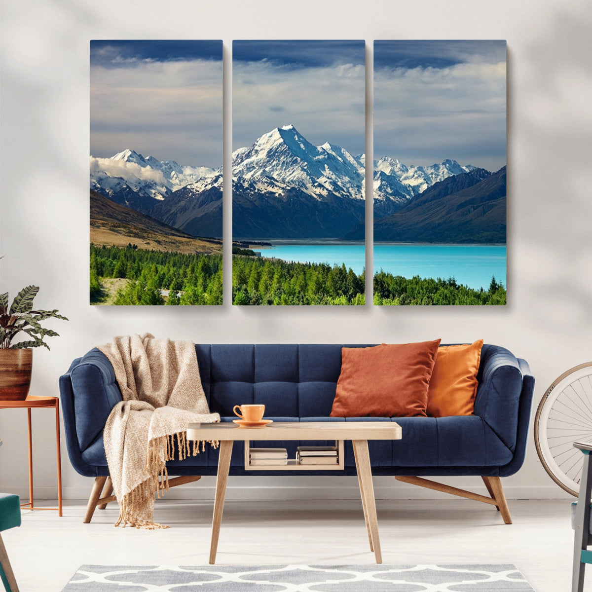 Mount Cook and Lake Pukaki Canvas Wall Art Print – Majestic