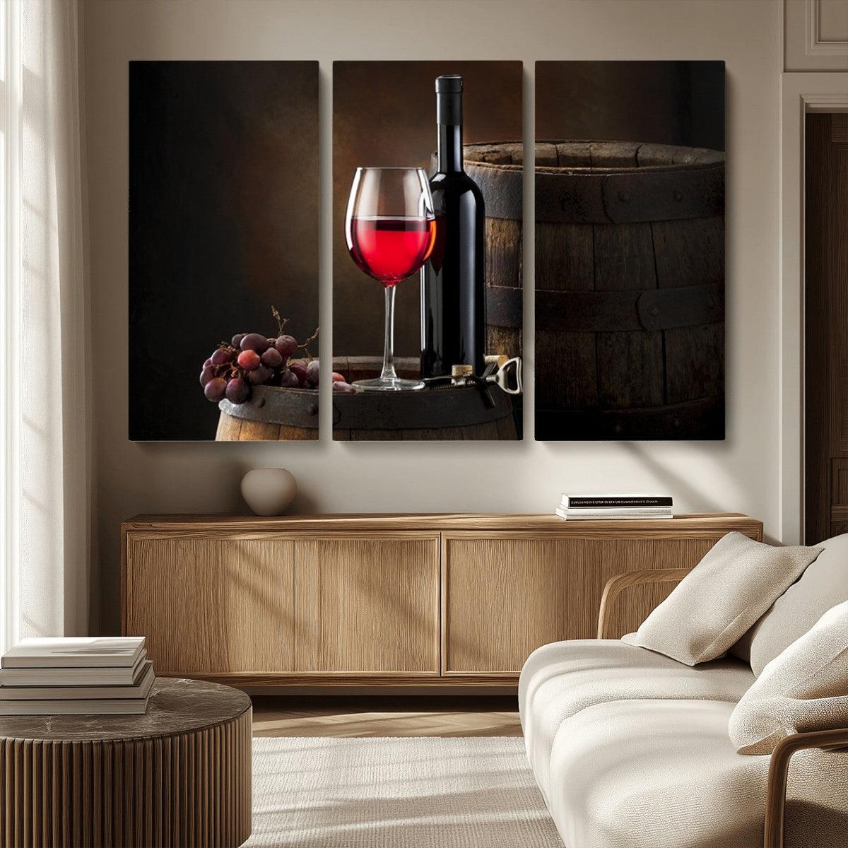 Red Wine and Bottle Canvas Print