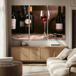 Red Wine and Bottle Canvas Print