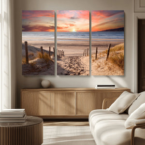 Sunset on the Sea Wall Art Canvas Print