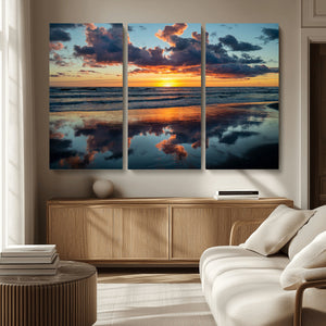 Beach Sunset Print - Stunning Ocean Canvas Artwork with