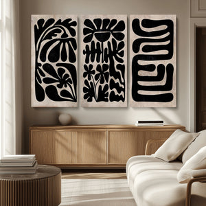 Canvas Print Wall Art Abstract Art Boho, Framed Boho Art