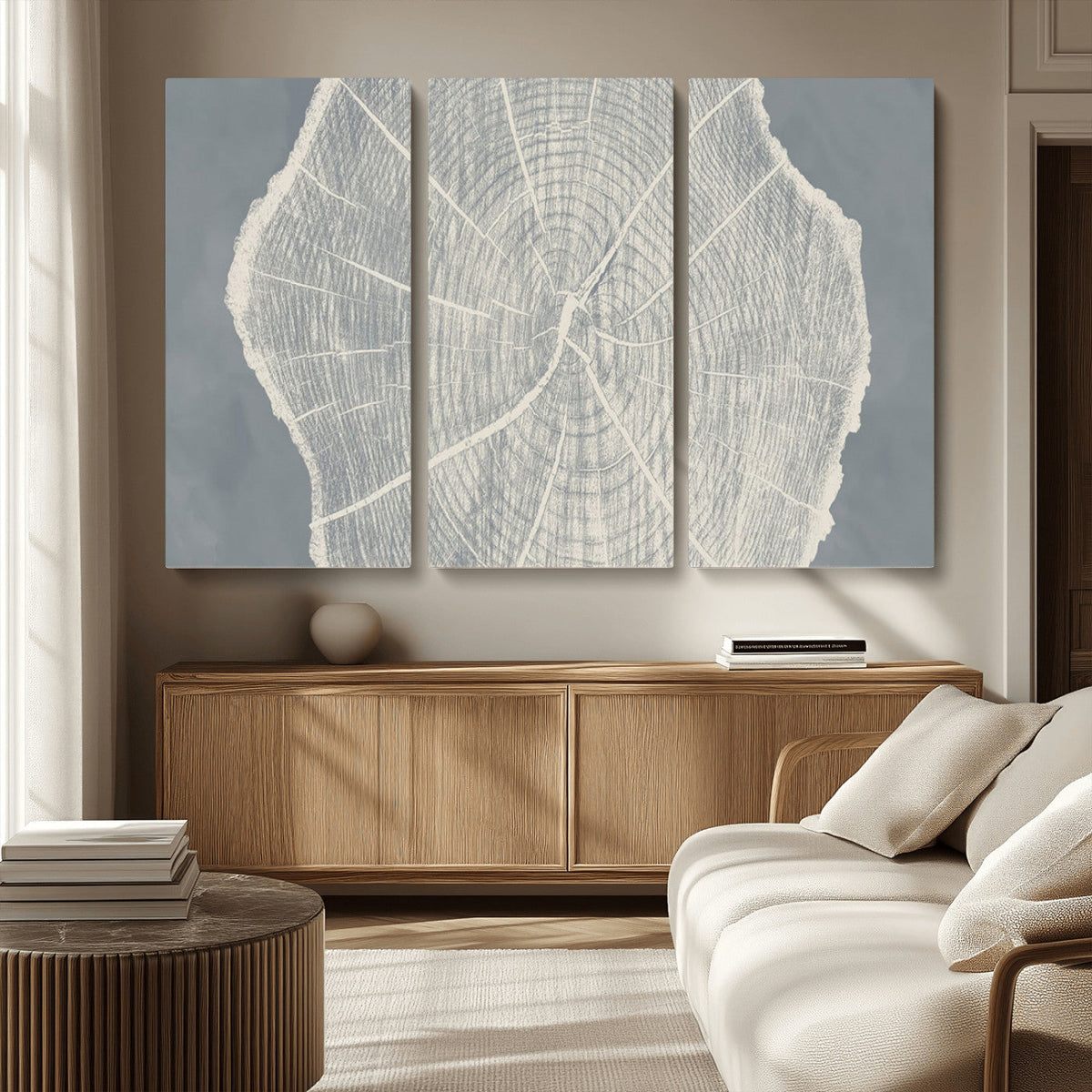 Abstract Tree Ring Wall Art Canvas Print – Nature-Inspired,
