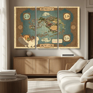 Avatar Wall Art: The Last Airbender Vintage Map - Wall Art