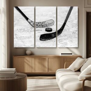 Winter Ice Hockey Sport Canvas Wall Art Print - Hockey Wall