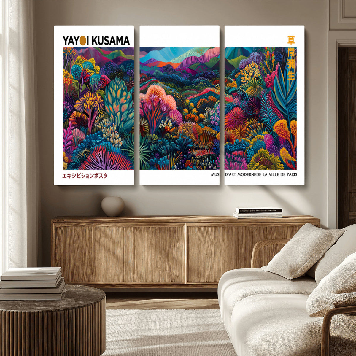 Framed Yayoi Kusama 1986 Wall Art Print – Japanese Wall Art