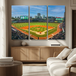 Wrigley Field Chicago Cubs Panoramic Canvas Print –