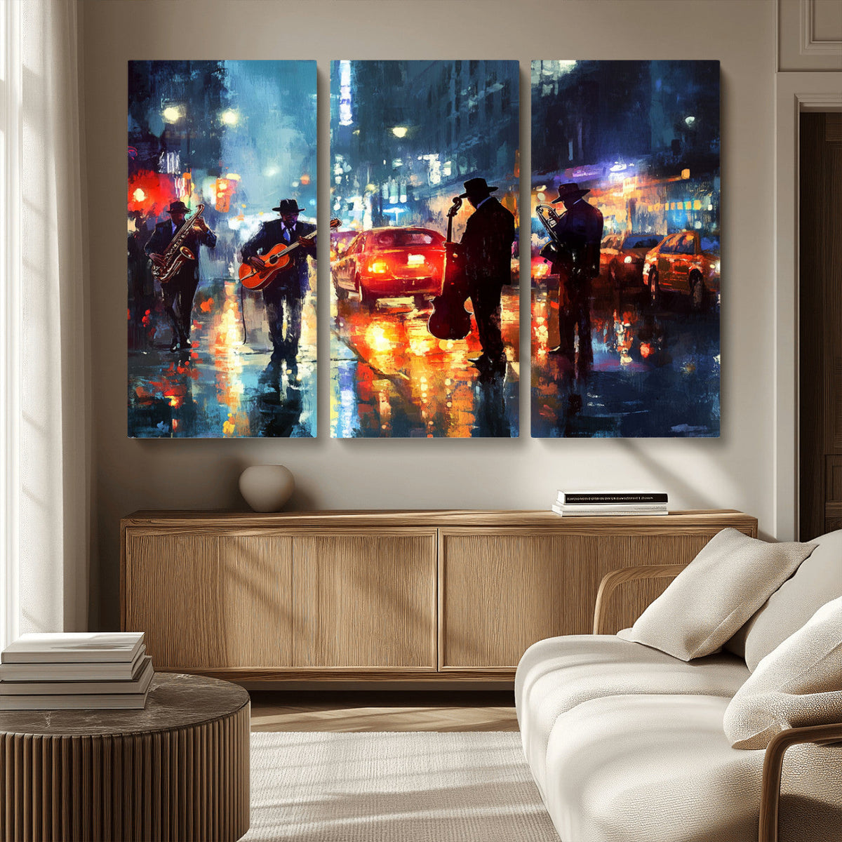 African American Jazz Canvas Wall Art Print – Abstract Music