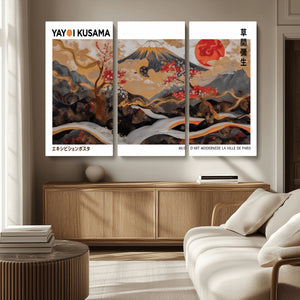 Modern Japanese Wall Art Canvas Print – Framed Abstract