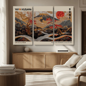 Modern Japanese Wall Art Canvas Print – Framed Abstract