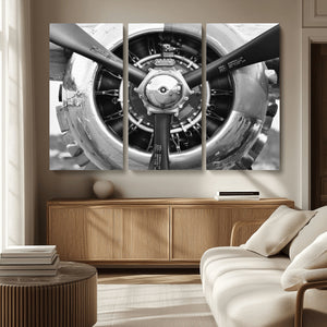 Vintage Airplane Wall Art Canvas Print