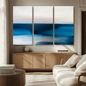 Dark Blue Abstract Wall Art Canvas Print