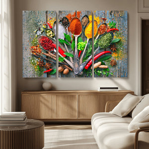 Spoonful of Spices Cooking Wall Art Canvas Print - Vibrant
