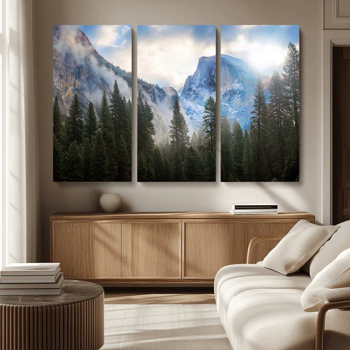 Half Dome Yosemite Calinia Wall Art Canvas Print El Capitan