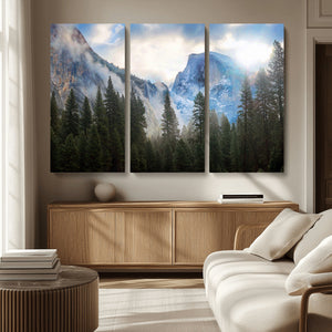 Half Dome Yosemite Calinia Wall Art Canvas Print El Capitan