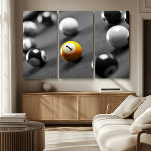 Wall Art Pool Table and Balls Canvas Print