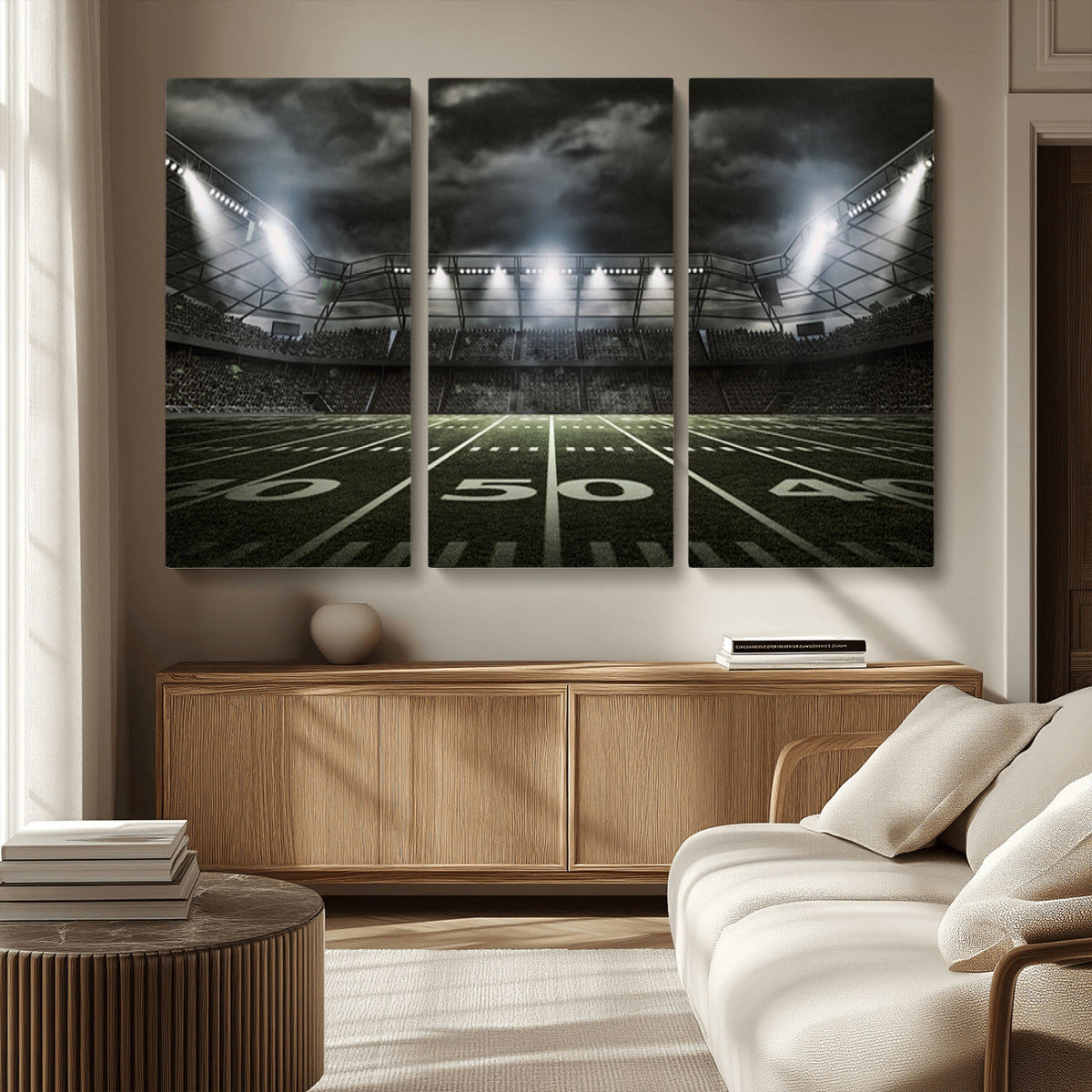 American Football Stadium Wall Art Canvas Print, Stadium