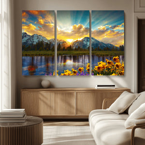 Grand Teton Park Sunrise Wall Art – Vibrant Landscape Canvas