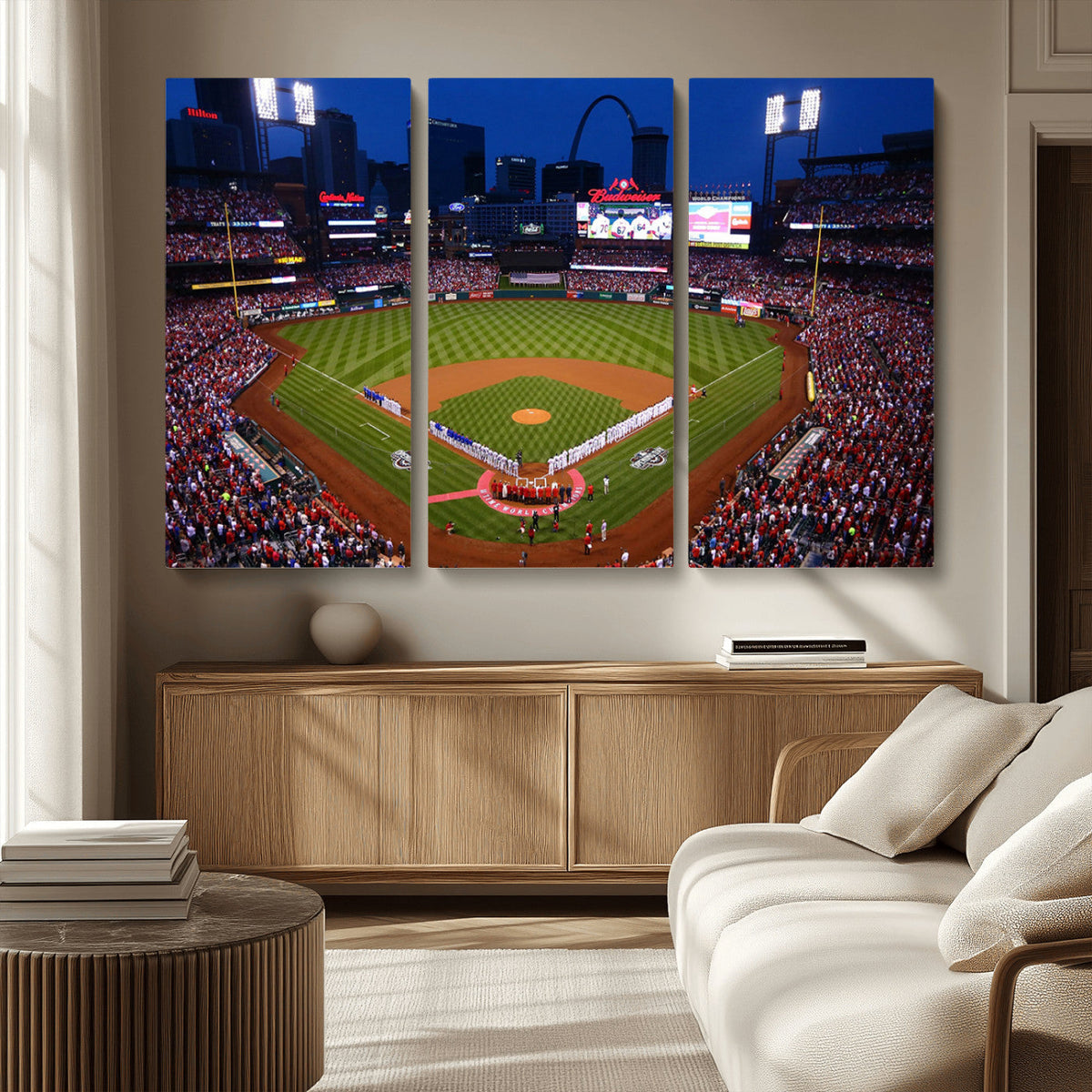 St. Louis Cardinals Baseball Team Print - Busch Stadium Wall