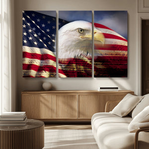 American Flag Eagle Symbol Wall Art, American Flag Eagle