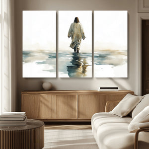 Abstract Jesus Wall Art Canvas Print, Christian Wall Art,