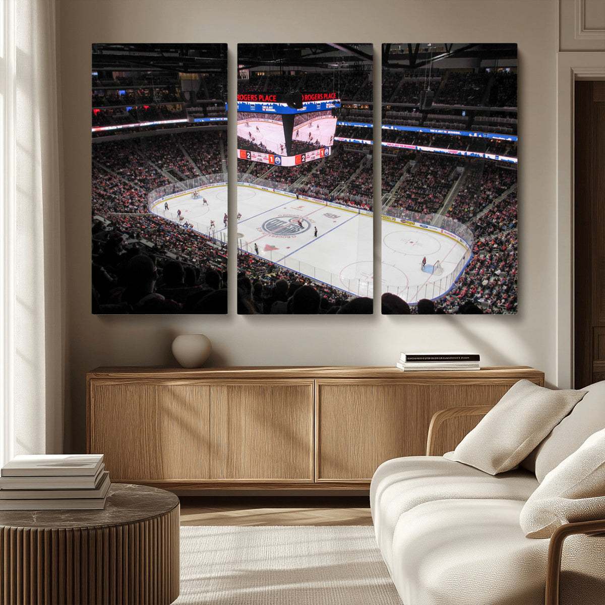 Rogers Place Edmonton Oilers Ice Hockey Stadium Wall Art,