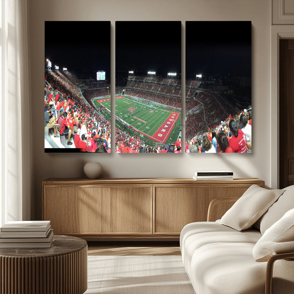 Houston Cougars Football Team Print - Houston TDECU Stadium
