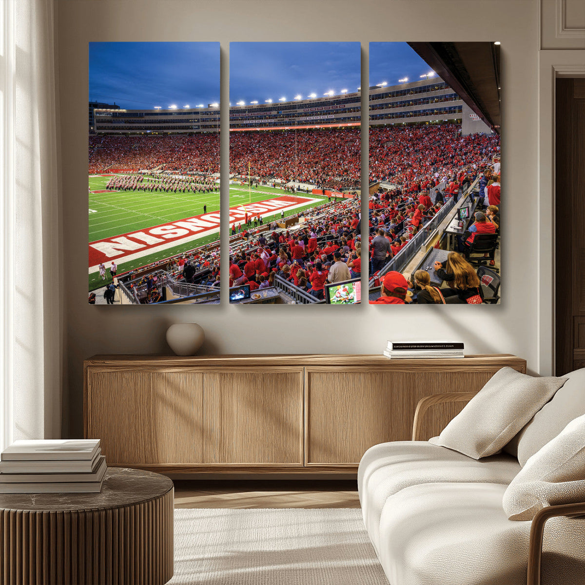 Wisconsin Badgers Football Team Print - Madison Camp Randall
