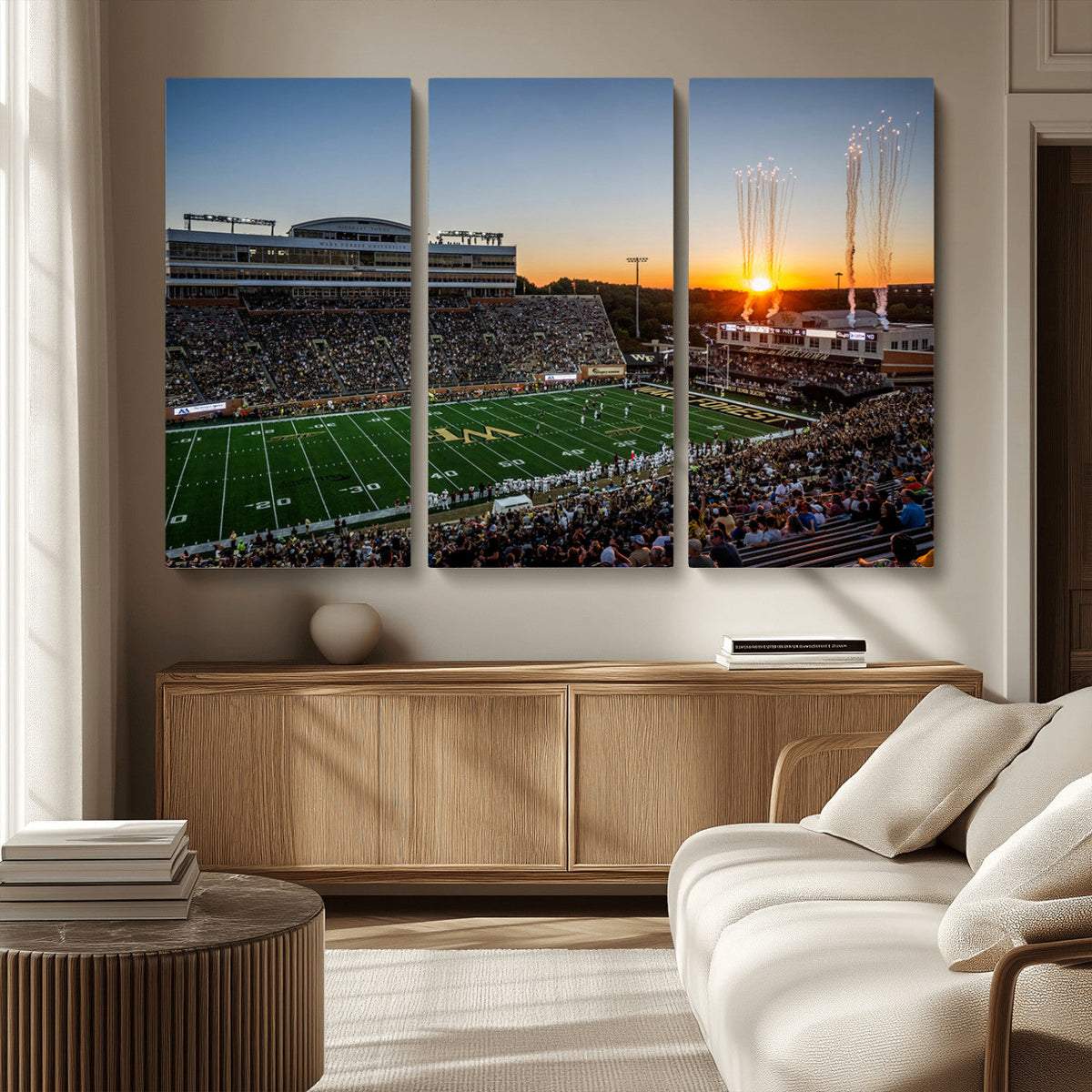 Demon Deacons Football Team Print Canvas- Winston-Salem