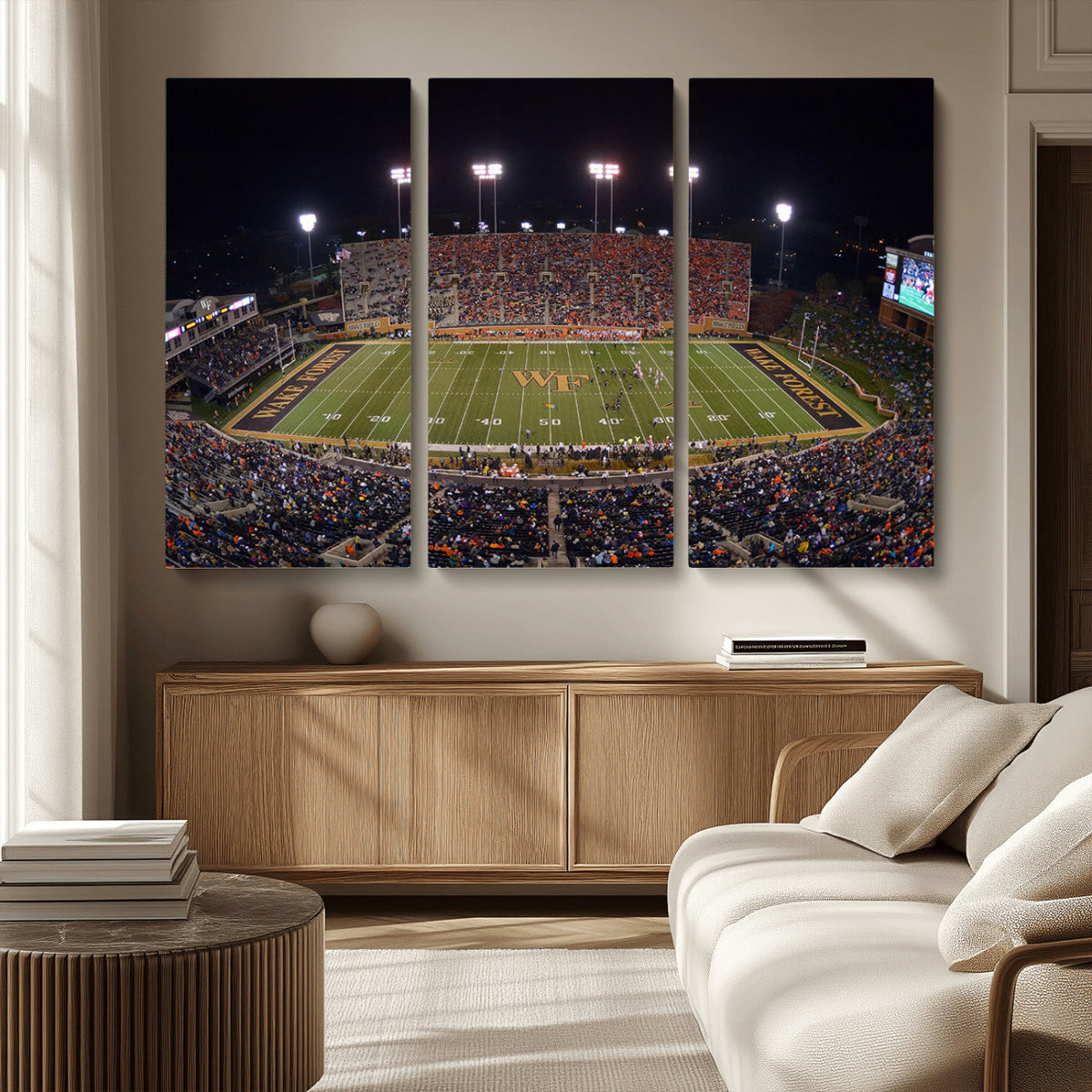 Demon Deacons Print Canvas, Football Team Print -
