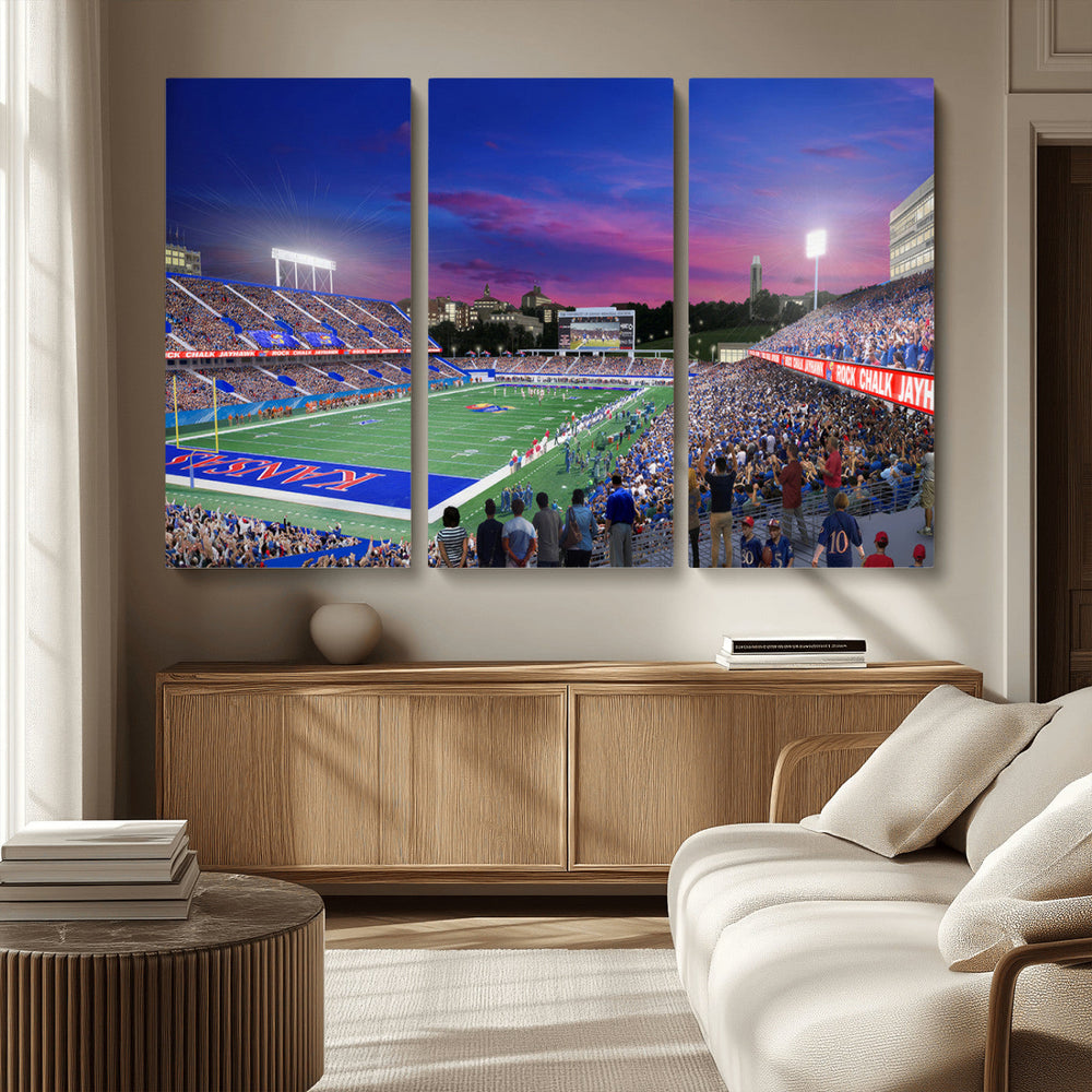 University of Kansas Jayhawks Football Team Print Canvas-