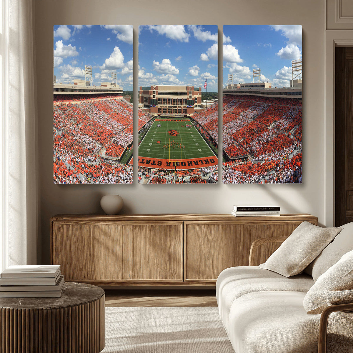 Oklahoma State Cowboys Football Team Print - Stillwater